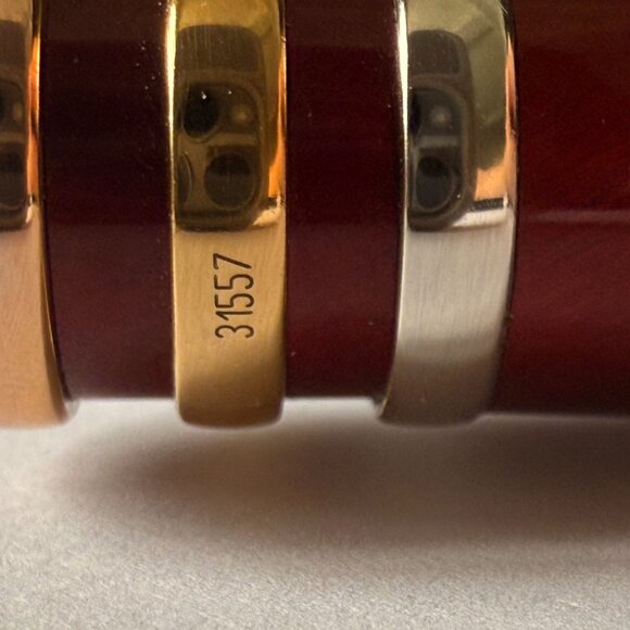 Cartier Trinity Fountain Pen – Bordeaux Lacquer & Gold Trim w/Box - Picture 7 of 11